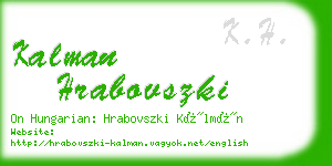 kalman hrabovszki business card